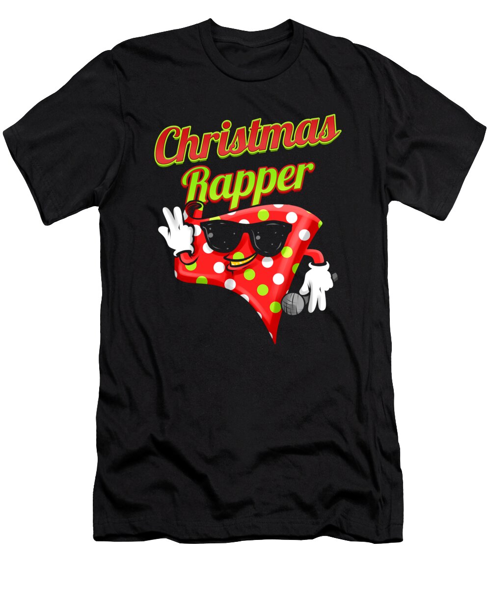 Comic Christmas Wrapping Paper Rapper Christmas Jan Bleke T-Shirt