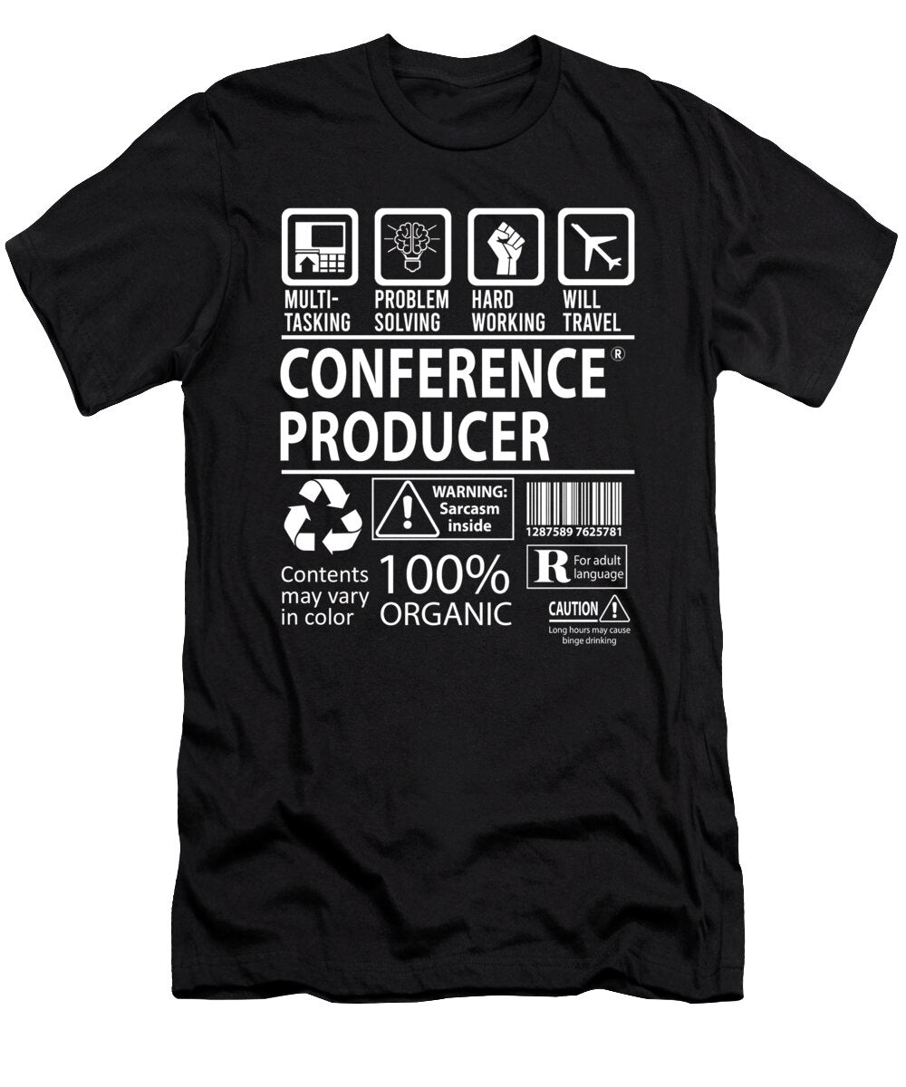 Conference Producer Multitasking Job Title Gift Item Shi Hu Kang T-Shirt