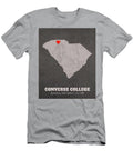 Converse College Spartanburg South Carolina Founded Date Heart Map Design Turnpike T-Shirt