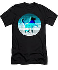 Cool Cat Glitch Techno Design in Blue Kalli Designshop T-Shirt