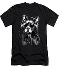 Cool Dog Cute Pets Black White Ink Style Fluid Sophie Eleanor T-Shirt