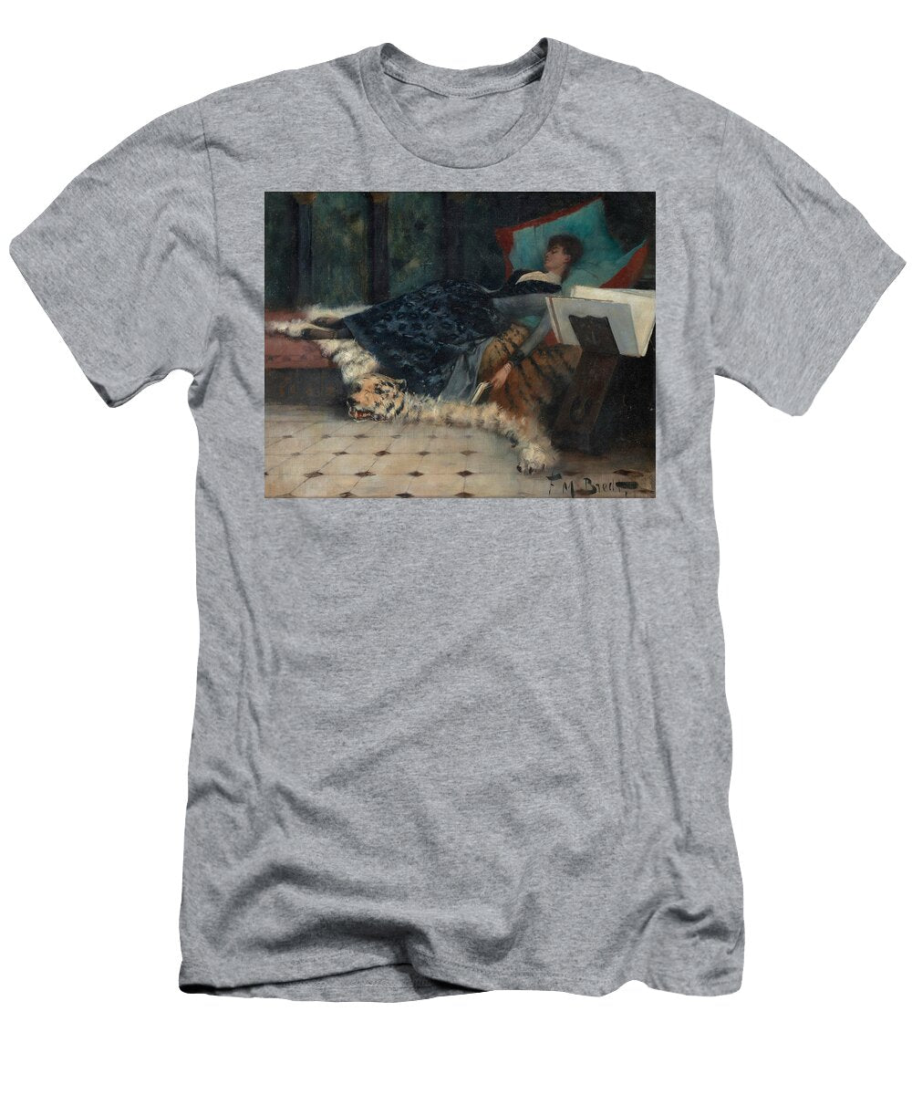 Couch with Resting Lady Ferdinand Max Bredt T-Shirt