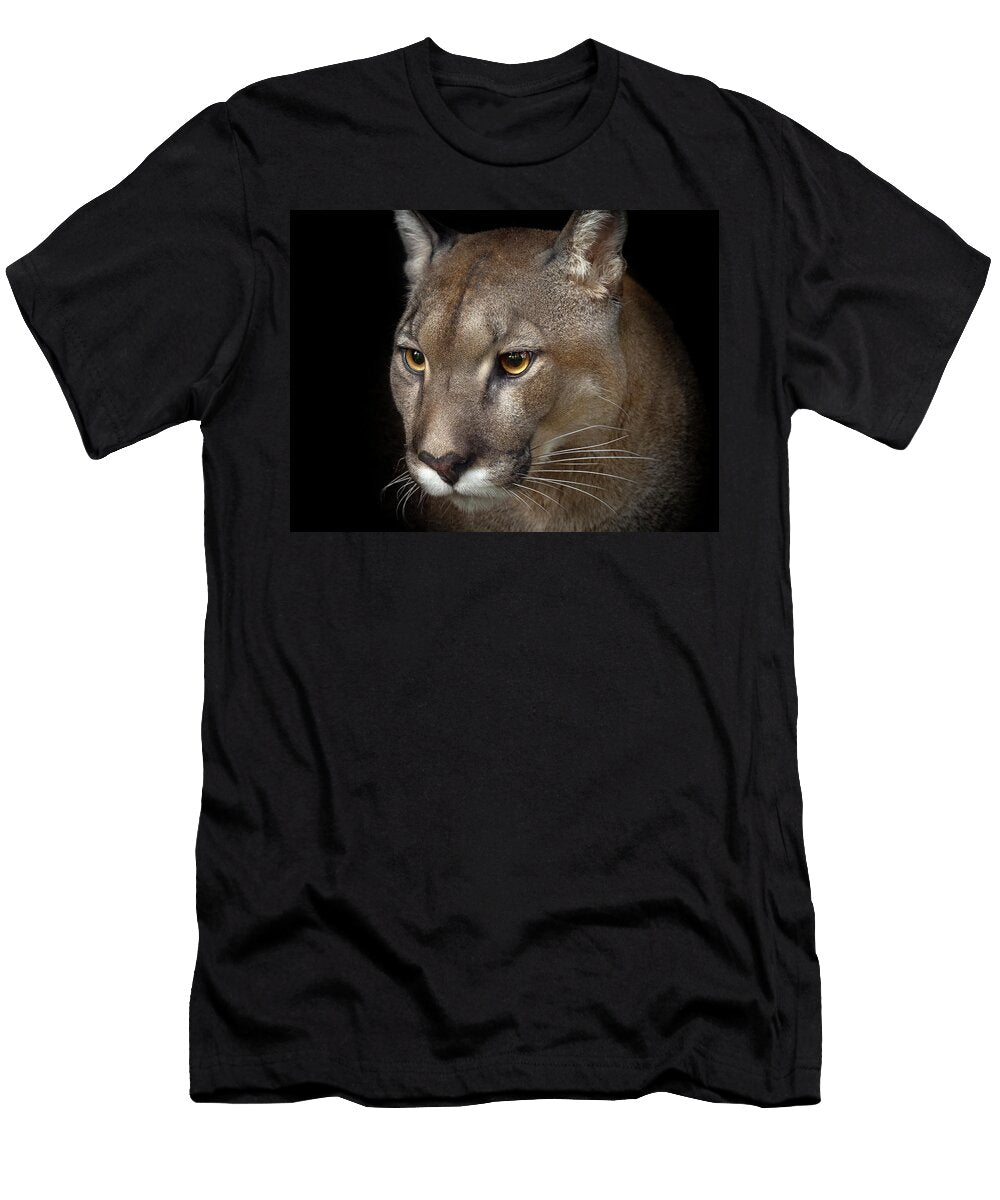 Cougar Captive Occurs in the Americas Digitally Ernie Janes Natureplcom T-Shirt