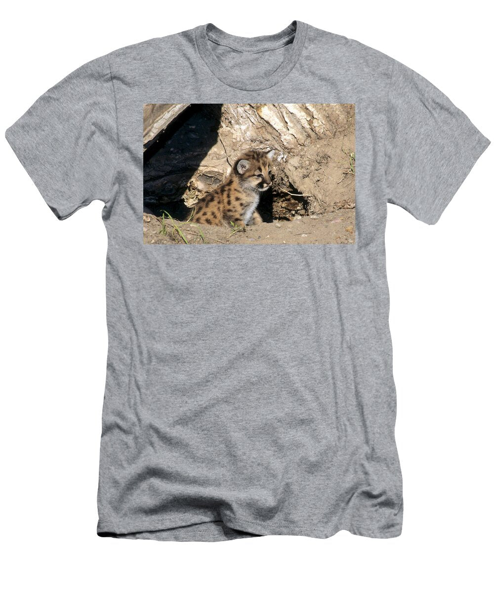 Cougar Kitten Leaves Den Larry Allan T-Shirt