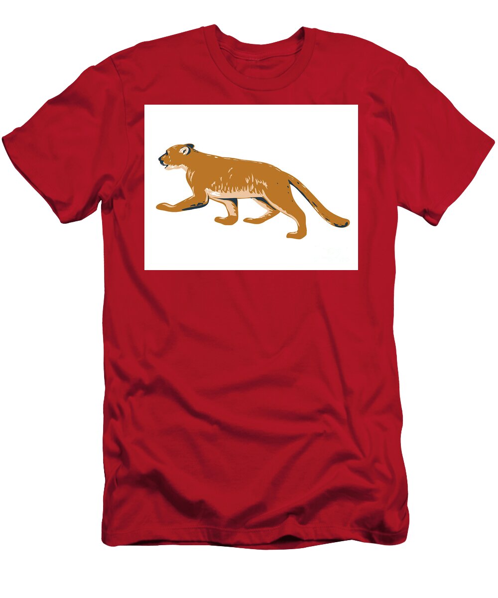 Cougar Prowling Side View Wpa Poster Art Aloysius Patrimonio T-Shirt