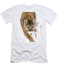 Cougar Stalks Through Snow Larry Allan T-Shirt
