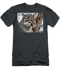 Cougar with Vibrant Fur in Wintry Forest Artistic Wildlife Digital Art Jon Fennel T-Shirt