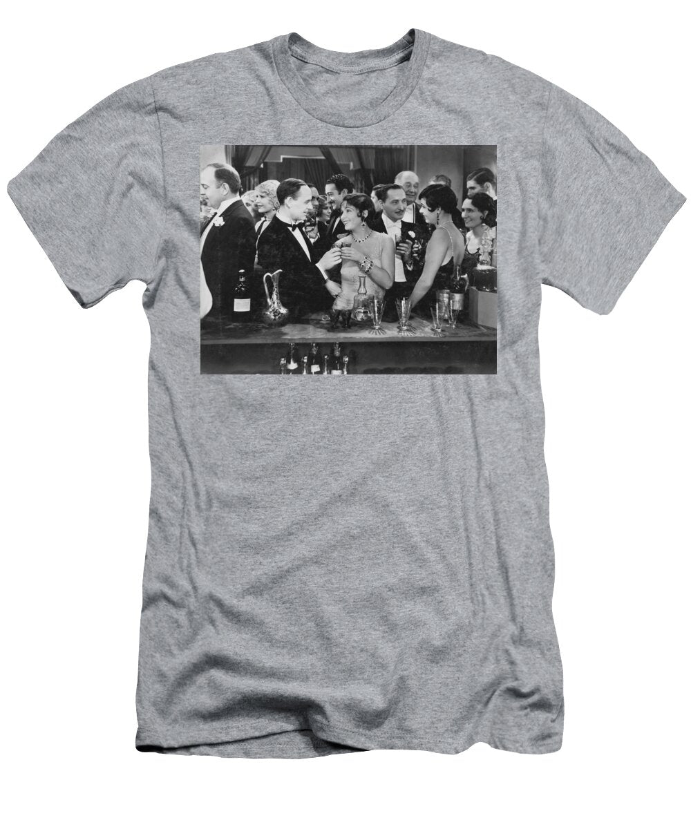 Couple Having Drink At Crowded Bar Julien T-Shirt