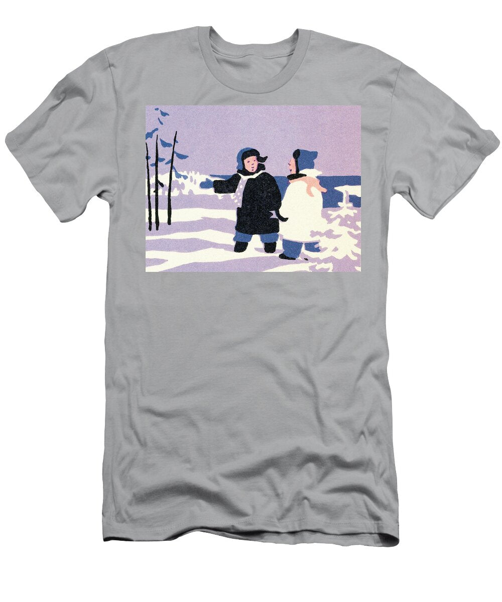 Couple in Snow Csa Images T-Shirt