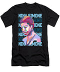 Courageous Attractive Abstract Nina Simone in Wpap Gifts for Fan Ezone Prints T-Shirt