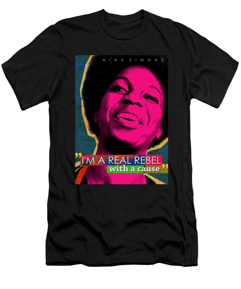 Courageous Good Nina Simone Quote Cute Gifts Ezone Prints T-Shirt