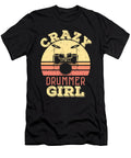 Crazy Drummer Girl Retro Me T-Shirt