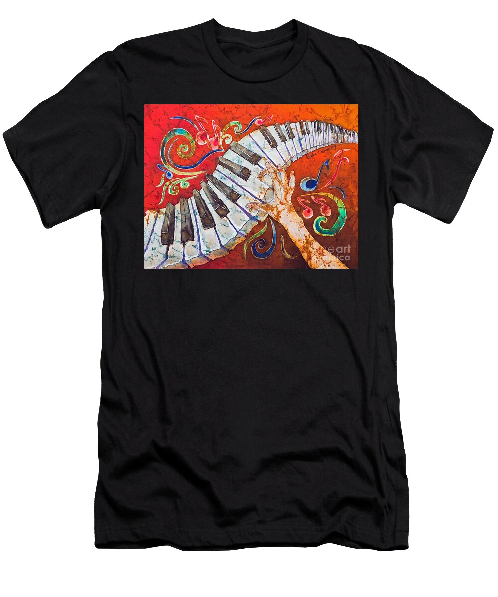 Crazy Fingers Piano Keyboard Sue Duda T-Shirt