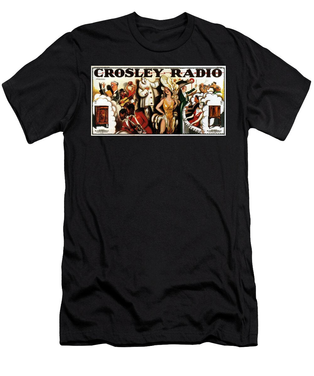 Crosley Radio French Poster Vintage Advertising Poster Studio Grafiikka T-Shirt