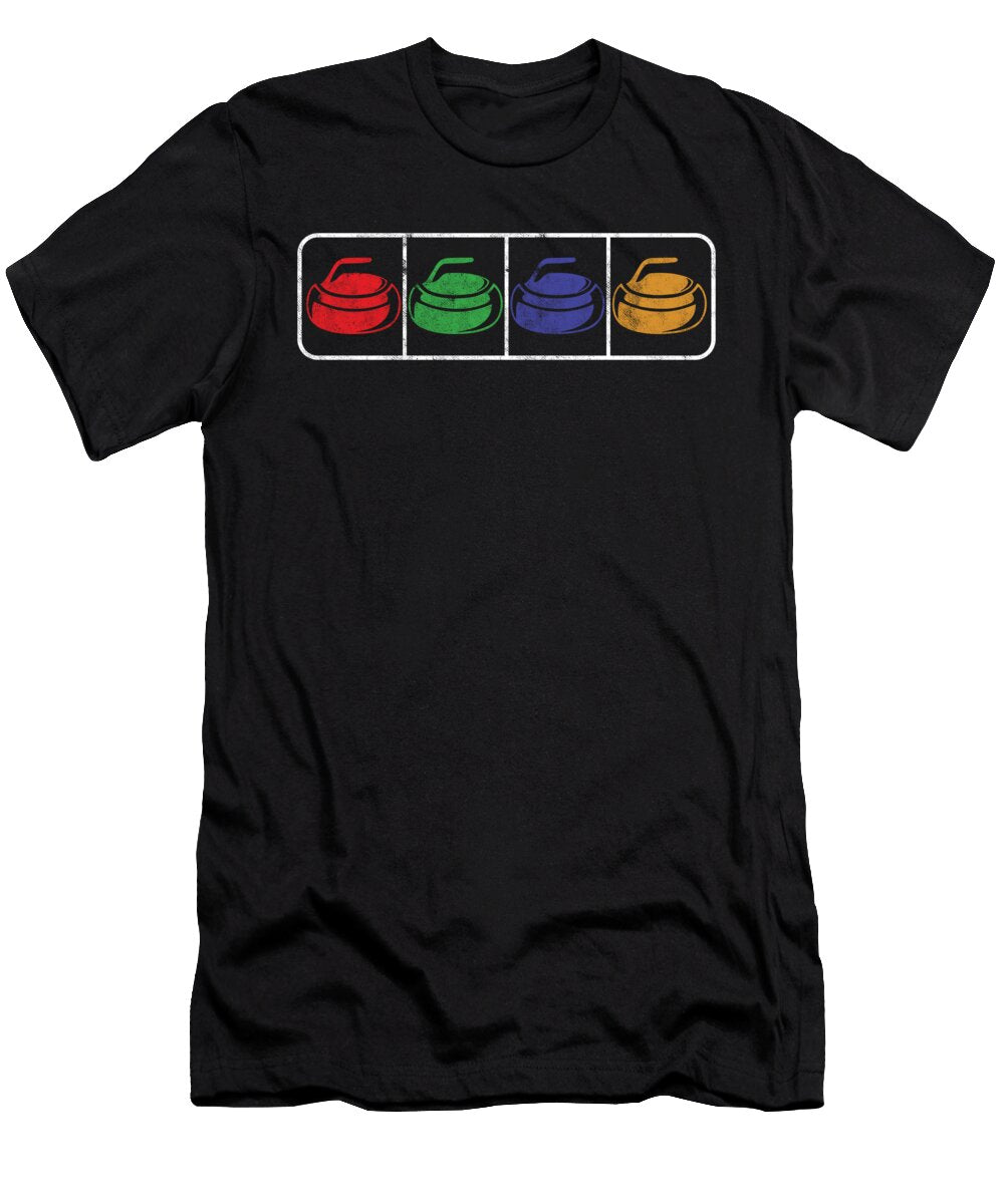 Curling Stone Chess Boules Shuffleboard Gift Thomas Larch T-Shirt
