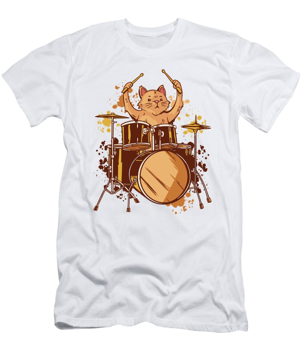 Cute Cat Drummer Me T-Shirt