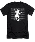 Cute Cat Playing on Musical Notes Musician Shirtom T-Shirt