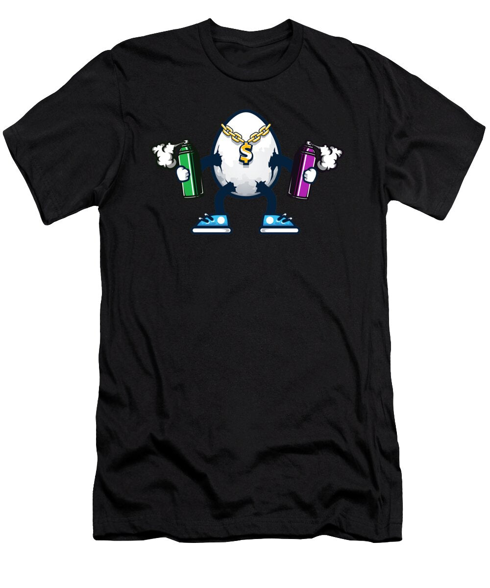 Cute Egg Grafitti Spray Paint Artist Cartoon Character Hip Hop Hipster Thomas Larch T-Shirt