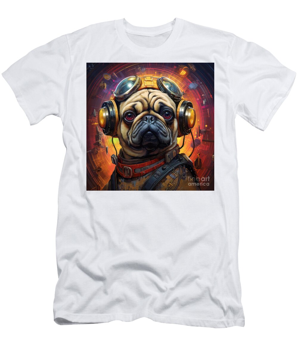 Cyber Pug Elisabeth Lucas T-Shirt