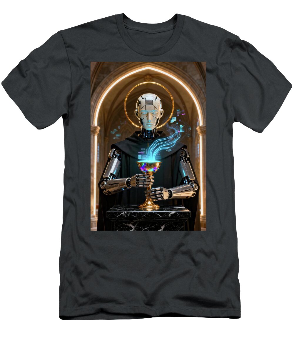 Cyber Saint of the Digital Chalice Matthias Hauser T-Shirt