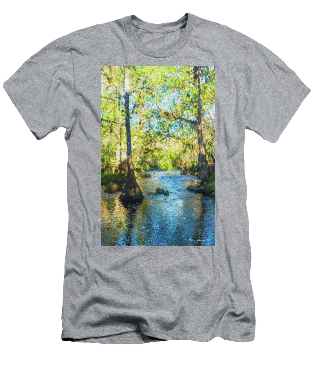 Cypress Trees on the River Marvin Spates T-Shirt
