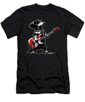Dachshund Playing Electric Guitar Rock Music Men Sophie Eleanor T-Shirt