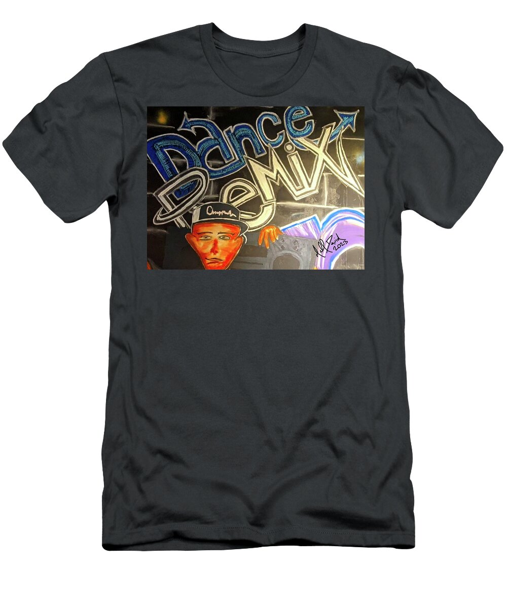 Dance Music Remix Mural Gamma Michael David T-Shirt