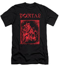 Dark Gothic Horror Poster Red Distressed Figures Burning Scene Grunge Macabre Wall Art Will Ziman T-Shirt