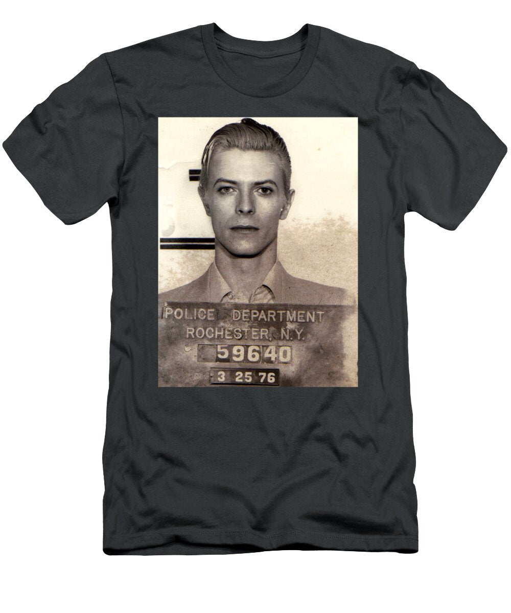 David Bowie Mugshot Funny Gift Designer Unisex Personalized Unisex Youth Ho Anya Mcdonald T-Shirt
