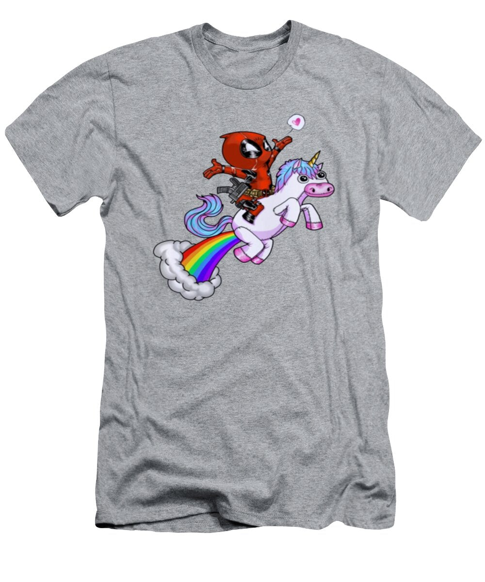 Deadpool with Unicorn Rainbow Nguyen Kieu T-Shirt