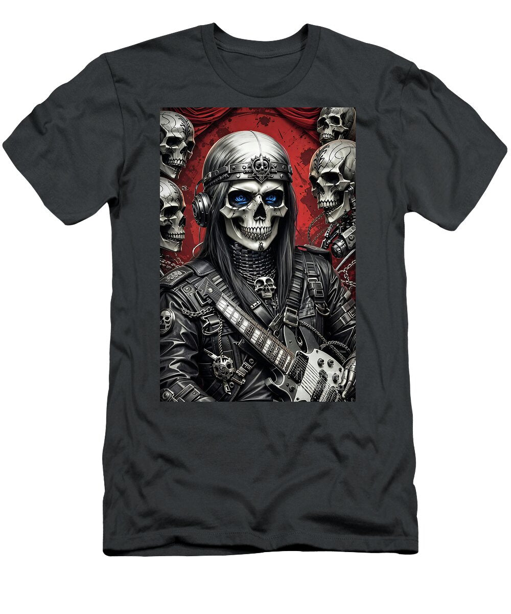 Death Metal Music Warrior in Full Gear Peter Awax T-Shirt