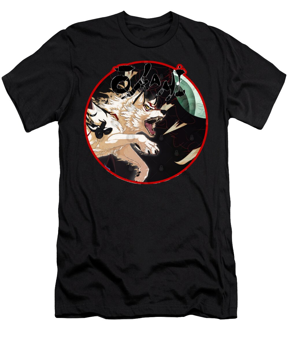 Design Amaterasu Vs Yami Okami Video Game T-Shirt