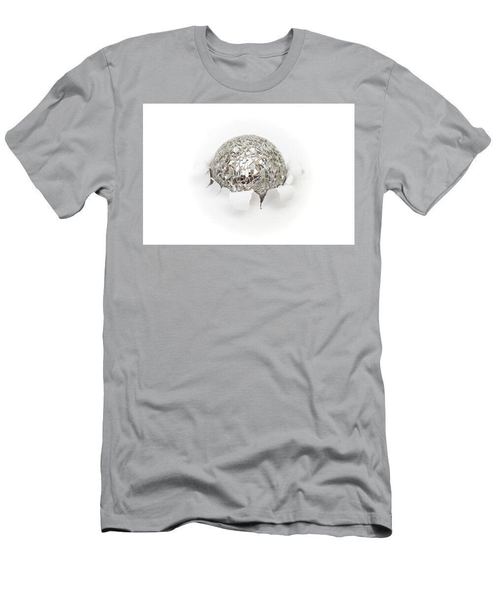Disco Ball Made From Mirror Shards Emerging From a Hole Made Wi Dorin Puha T-Shirt