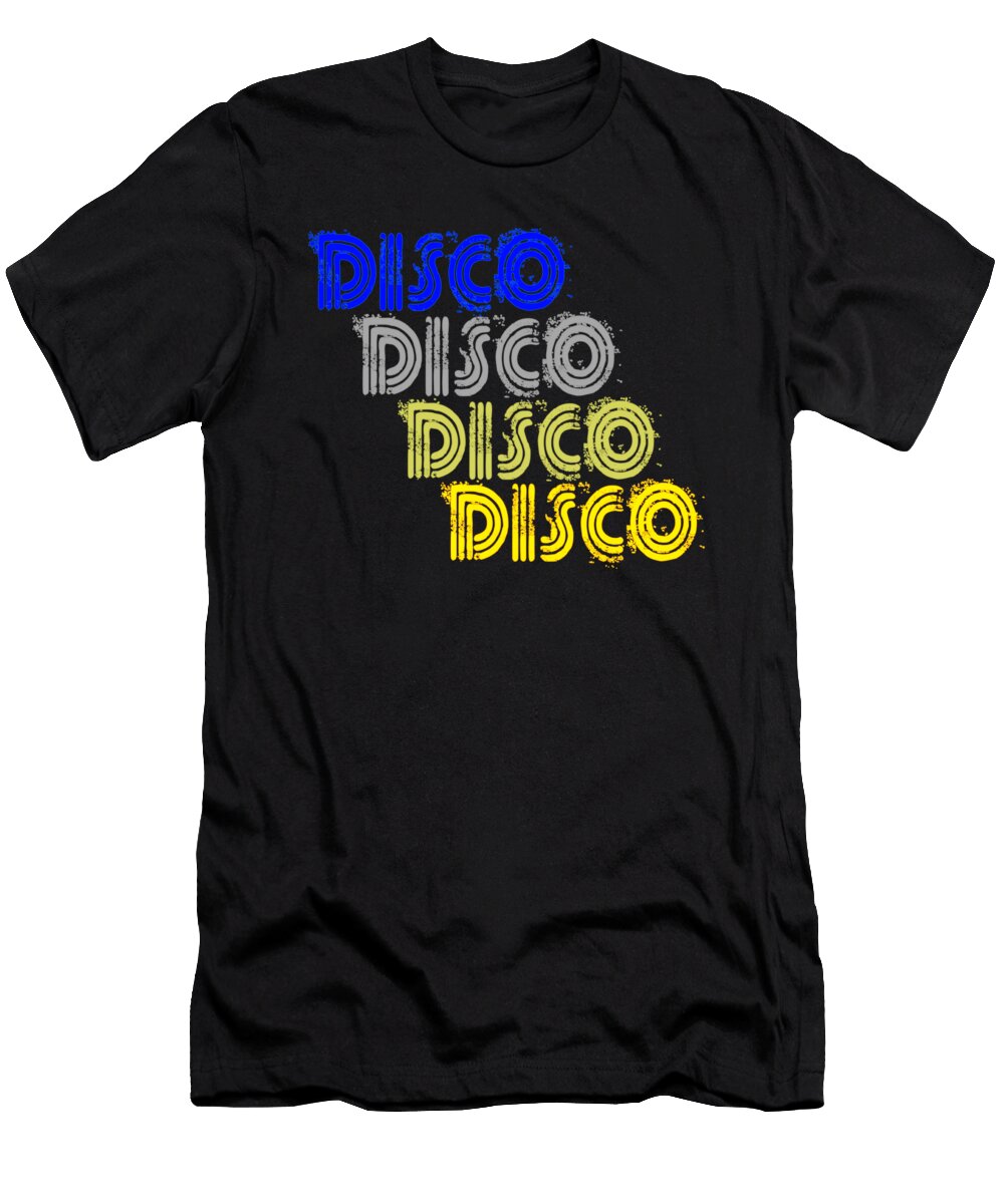Disco Repeat Neon 1970s Disco Funk Vintage Retro Lights Funky Henry B T-Shirt