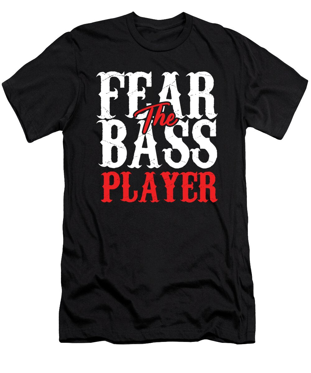 Distressed Bass Guitarist Typography Awesome Musician Thomas Larch T-Shirt