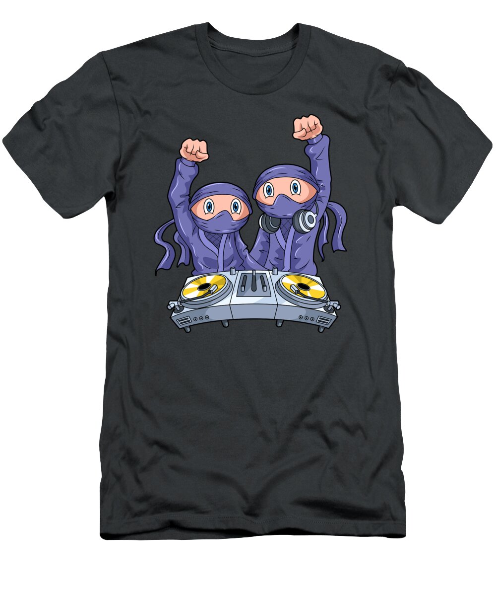 DJ Ninja for Men Women Kids Beat Producer Music Maker Techno Rave Crazy Squirrel T-Shirt