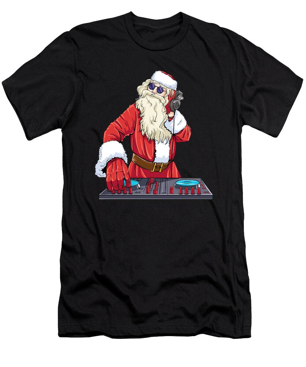DJ Santa Christmas Party Puffstuff T-Shirt