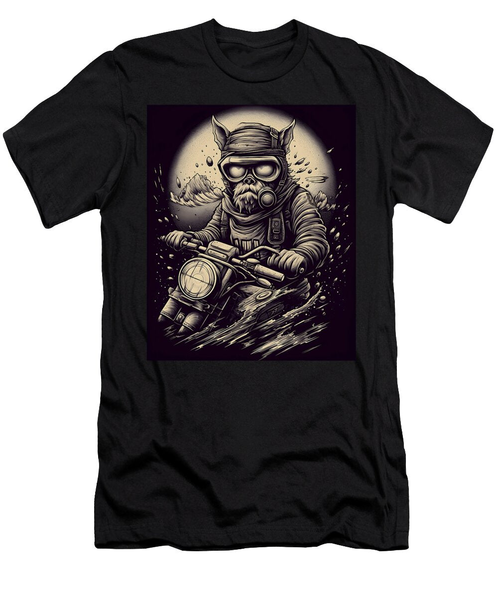 Dog Steampunk Fantasy Cyber Grunge Cute Funny Yah Lishr T-Shirt