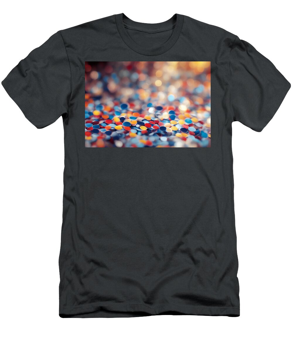 Dots Colored Abstract Sounds Interweaving Lines Background the Musical Stream Ai Analysis Audio Beat Big Binary Black Blue Code Communication Concept Connection Crypto Cyber Dark Wafe Akkash T-Shirt