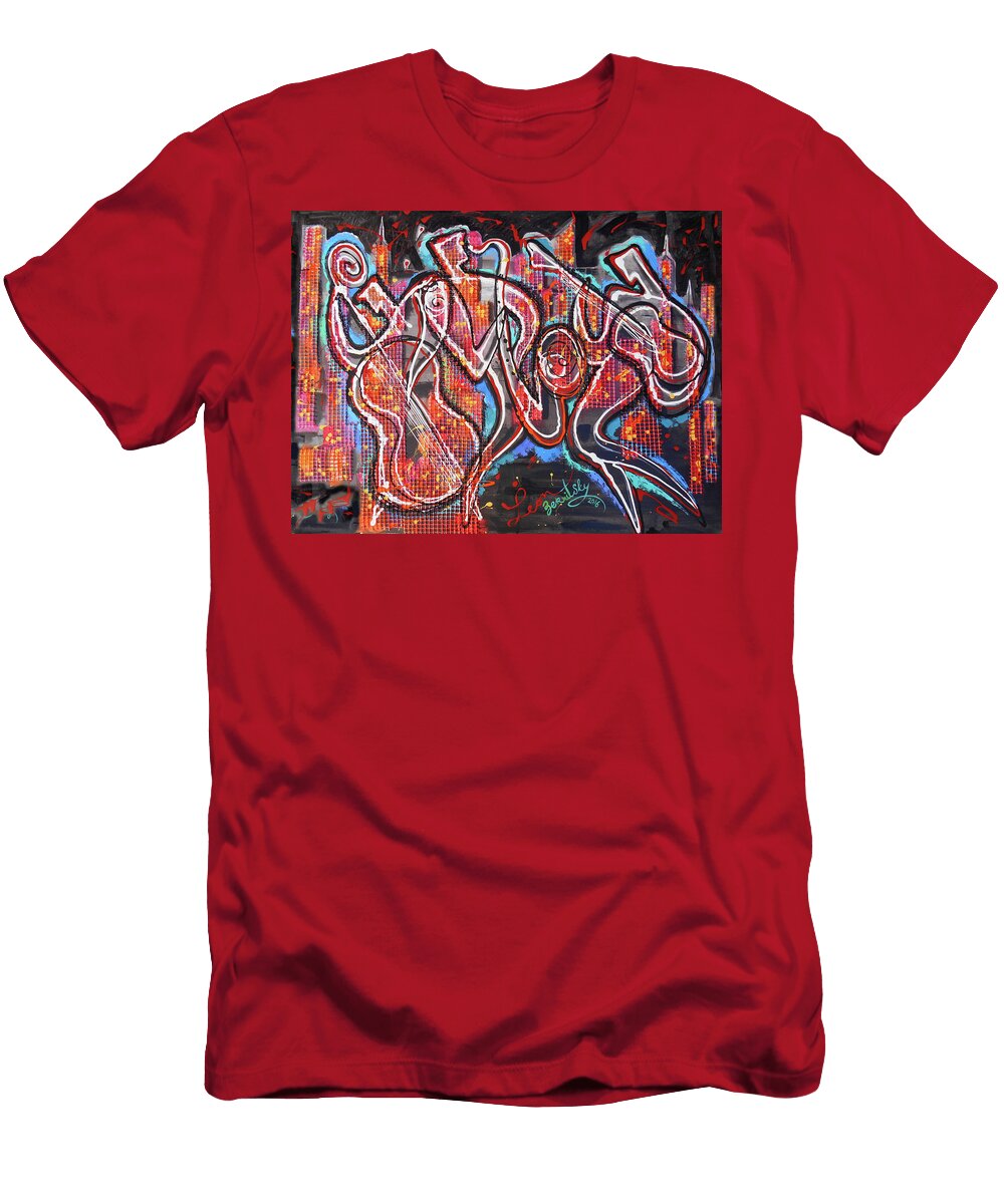 Downtown Jazz Blues Leon Zernitsky T-Shirt
