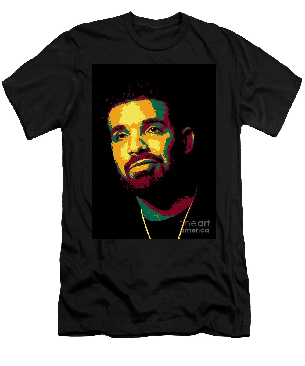 Drake Canadian Rapper Pop Art V4 Andika Bahtiar T-Shirt