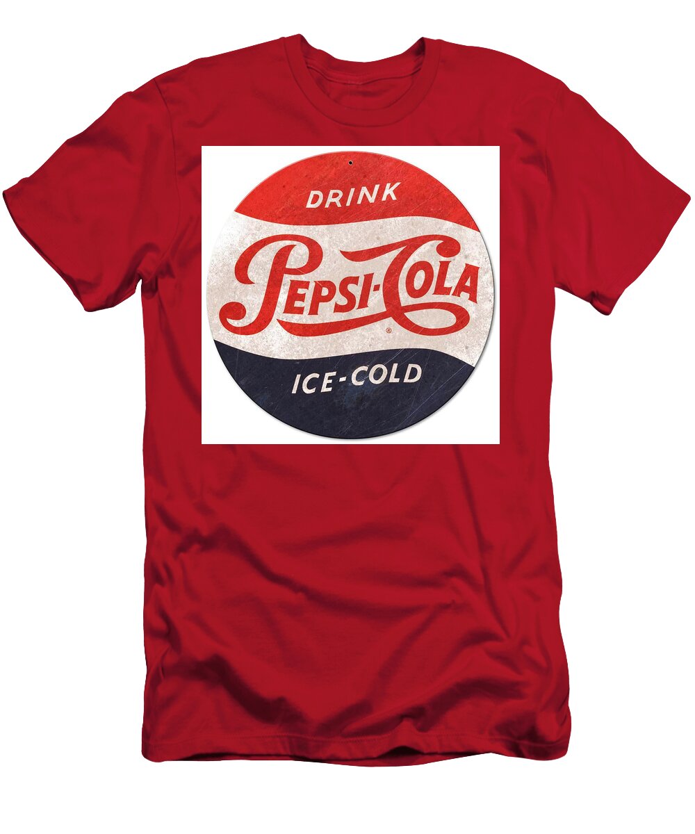 Drink Ice Cold Pepsi Cola Soft Drink Soda Pop Advertising Sign Mgs251 Cody Cookston T-Shirt