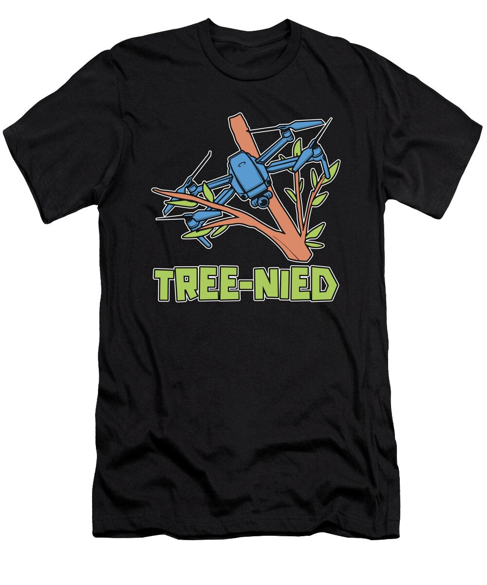 Drone Racing Tree Nied Racing Machine Drone Racer Tshirtconcepts Marvin Poppe T-Shirt