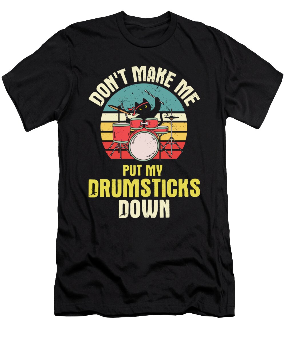 Drummer Cat Funny Drumming Me T-Shirt