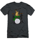 Drummer Cat Music Lover Musician Playing the Drums Levko Rayan T-Shirt
