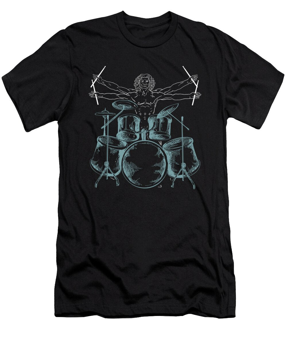 Drummers Music Lovers Rock Bands Drumming Musician Gift Drums Thomas Larch T-Shirt