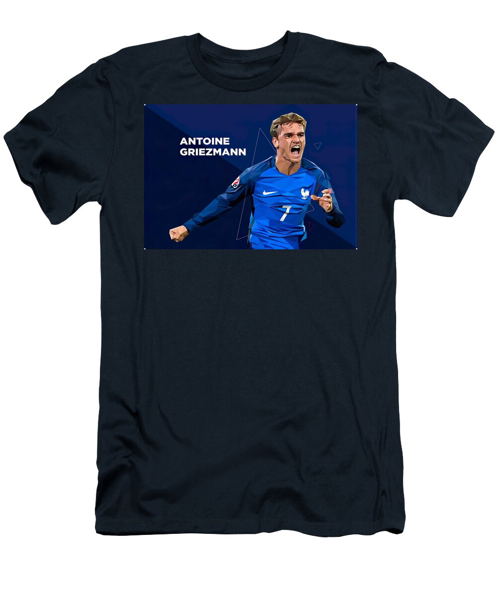 Dynamic Geometric Soccer Player Illustration with Modern Polygon Sports Art Style Julieanne Tynan T-Shirt
