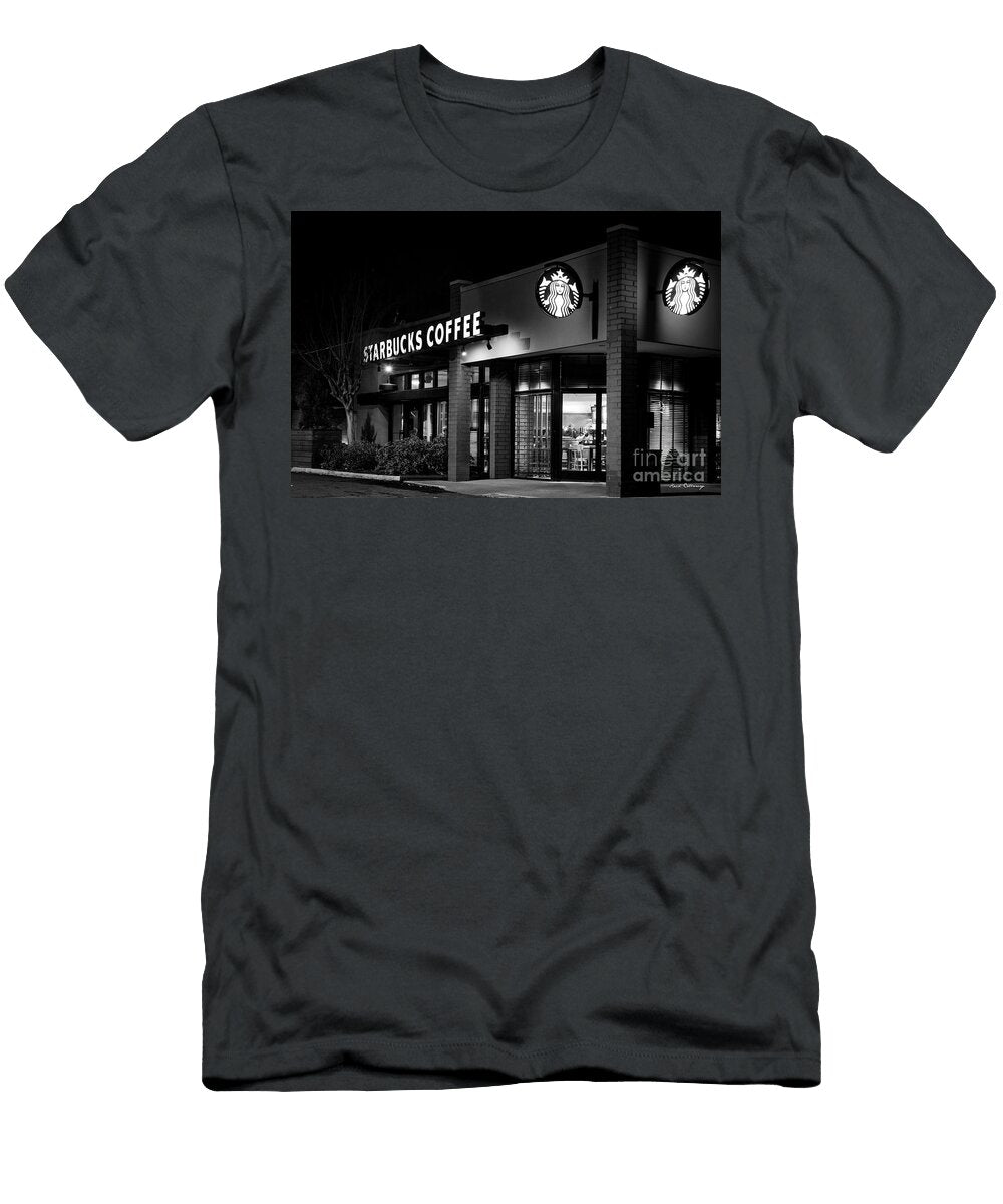 Early Wakeup 2 Starbucks Coffee Buckhead Atlanta Art Reid Callaway T-Shirt
