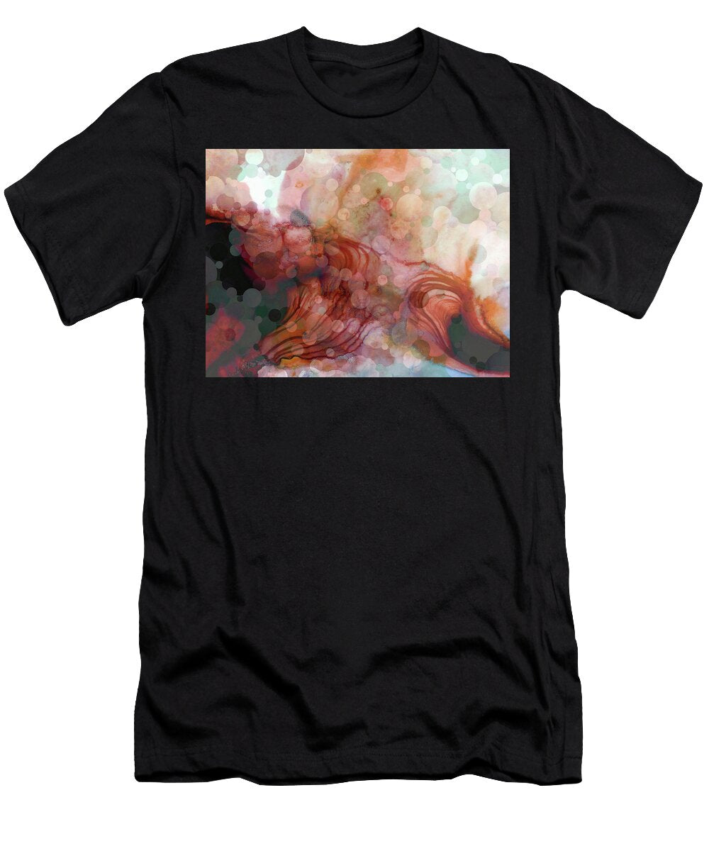 Earth Tone Abstract Art Brilliant Sea Sharon Cummings T-Shirt