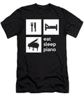 Eat Sleep Piano Repeat Player Musician Pianist Funny Noirty Designs T-Shirt